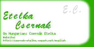 etelka csernak business card